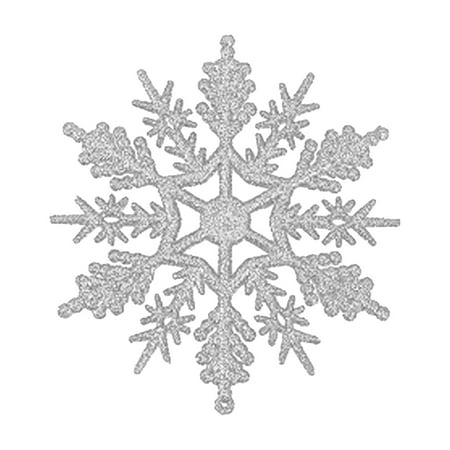 

Dezsed 24pc Snowflake Christmas Decoration Christmas Tree Decorations Venue Program Pendant（7.5cm） Multicolour