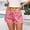 Red, variant on LINGLANG Women's Casual Striped Drawstring Shorts, High Waist Summer Beach Shorts with Pockets, Comfortable Outdoor Activity Leisure Short Pants