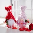 thumbnail image 4 of Valentines Day Gnome Plush Elf with LED Lights Scandinavian Tomte Elf Decorations Holding love gift Swedish Gnome Valentines Day Gift,Valentine's Day Table Ornament, 4 of 6