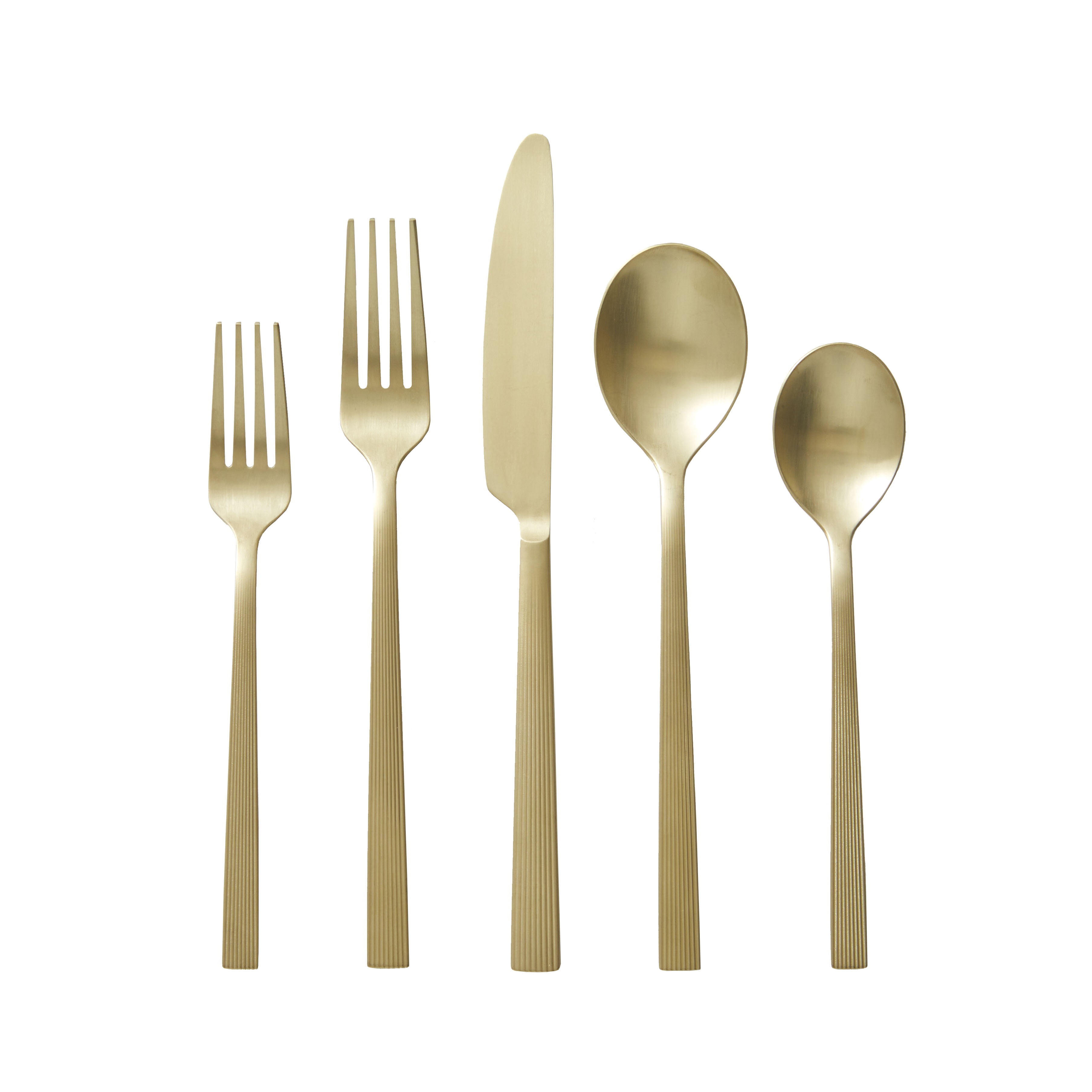 (3 pack) Better Homes & Gardens Stainless Steel Serving Spoon, Gold, Casual