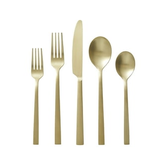 Sofia Home Gold Satin 18/0 20-Piece Flatware Set, Service for 4 by