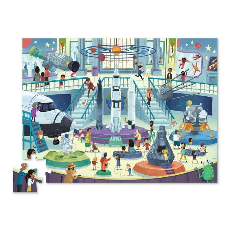 Crocodile Creek Day at the Museum Puzzle Space, 48 Pieces