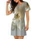 thumbnail image 2 of Disketp Elegant Ivory Flower para Camisón Corto de Manga Corta para Mujeres, Camisón Cómodo con Escote Redondo, Bonito y Confortable, 2 of 6