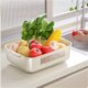 thumbnail image 5 of Paquete de 2 cestas de drenaje grandes y medianas for frutas y verduras, coladores de alimentos multifuncionales, 5 of 6
