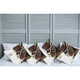 thumbnail image 2 of Ambesonne Coffee Throw Pillow Cover 4 Pack, Ground Coffee Beans, 24", Brown Green, 2 of 5