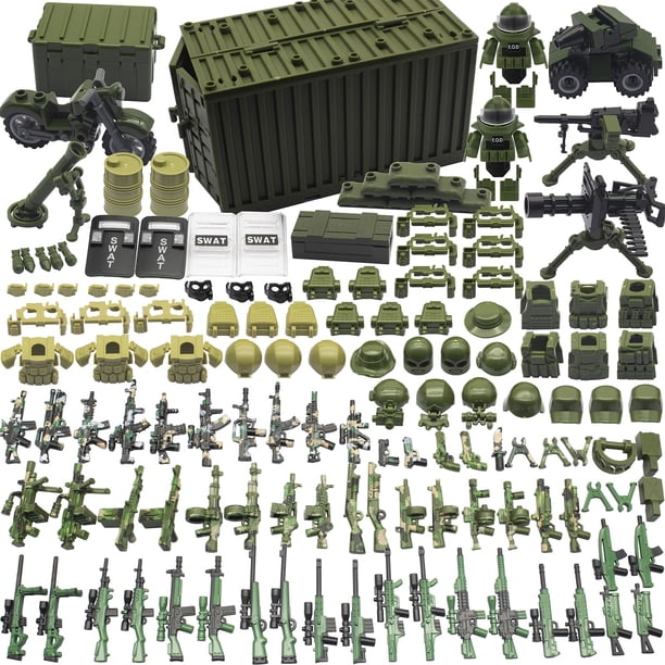 Equipo SWAT moderno de Building Block Toys Gonsausola con acceso.