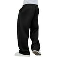 thumbnail image 3 of Men's Baggy Sweatpants with Wide Leg Design and Multiple Pockets for Comfortable Casual Wear, Athletic Activities, and Everyday Loungewear,Black,L, 3 of 3