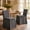 Charcoal-Linen, variant on Dayalane Modern Farmhouse Parsons Slipcover Dining Chairs Set of 2, High Back Linen Upholstered Kitchen Chairs with Removable Slipcover, Armless Oak Wooden Side Chair for Dining & Living Room, Beige