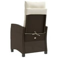 thumbnail image 5 of vidaXL 3 Piece Bistro Set with Cushions Brown Poly Rattan, 5 of 5