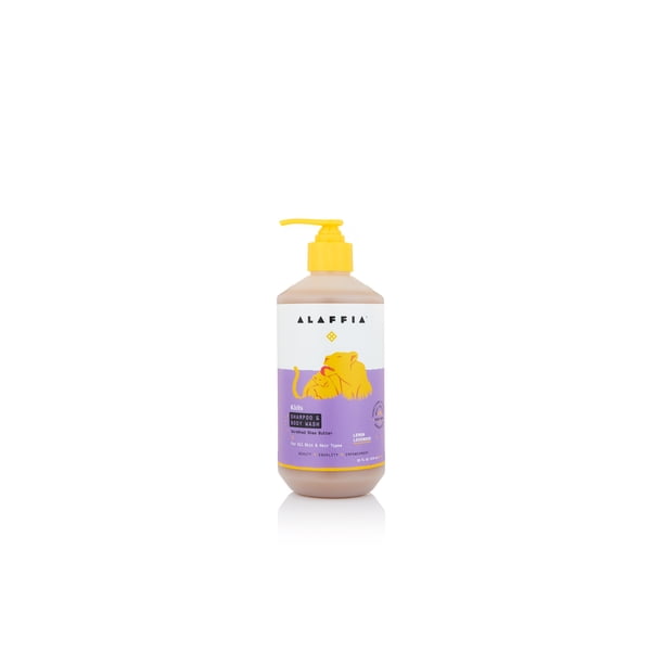 Alaffia Baby & Kids Shampoo & Body Wash, Lemon Lavender 16oz