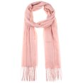 thumbnail image 1 of Bufanda de invierno de imitación de cachemira plana INSPIRE CHIC, bufandas largas con flecos de color sólido para mujeres y hombres 78.7"x27.6" rosa polvo, 1 of 6