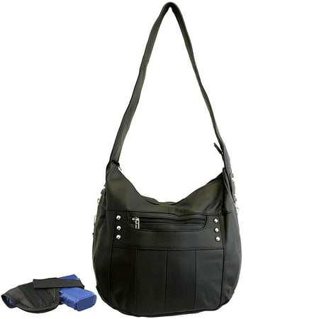 Leather Concealed - Top Grain Leather Locking Concealment Purse - CCW Concealed Carry Gun Handbag
