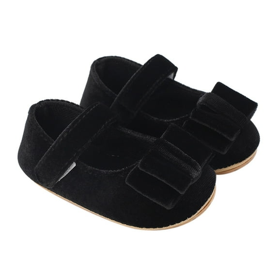 Niusricy Baby Girls Mary Jane Flats with Bowknot Soft Sole Crib Non-Slip Sweet Shoes Girls Princess Shoes