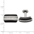 thumbnail image 2 of Edward Mirell Black Ti Argentinium Sterling Silver Hammered Cufflinks, 2 of 5