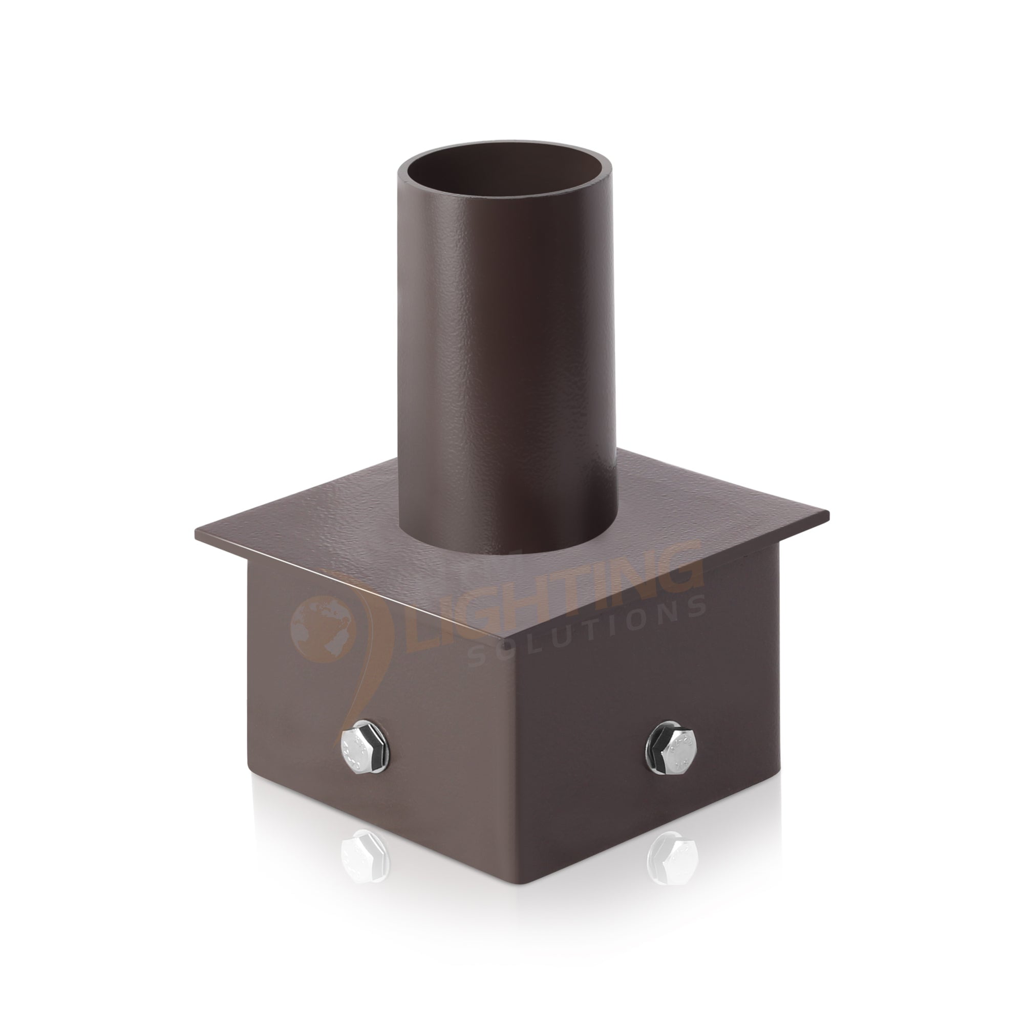 5in Square Pole Bracket Tenon Adaptor with 23/8in Single Vertical Tenon for Slip Fitter Mount