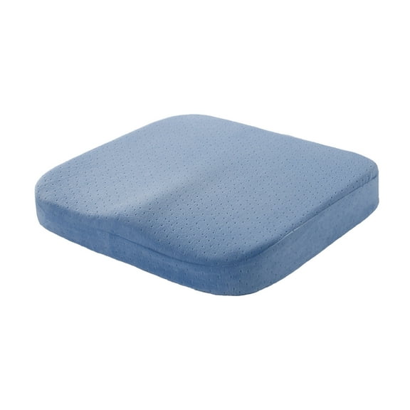 16x16 Inch Ergonomic Memory Foam Chair Cushion,All-Season Pressure Relief Cushion for Office Chair, Car & Desk Chair-Blue