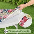 thumbnail image 5 of Pioneer Flower Floral Print Pattern Round Fitted Tablecloth with Elastic Edge,Dining Table Cover Waterproof,Outdoor Round Tablecloth for Camping,Dining,Indoor and Outdoor, 5 of 7