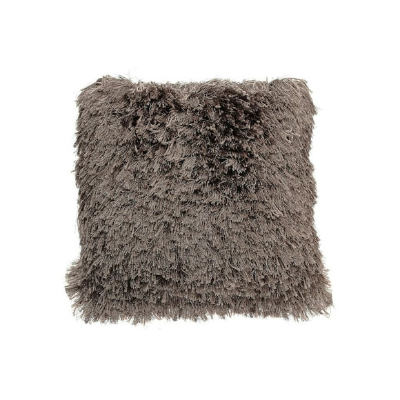 Coussin Fourrure (Argent Métallique) - Lot de 2