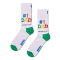 thumbnail image 2 of Happy Socks Calcetines de hombre, paquete de 3 - Día del Padre, caja de regalo, colores mixtos No.1 Dad 41-46 (UK 7,5-11,5), 2 of 5