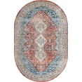 thumbnail image 2 of Rugs.com Newport Collection Rug – 5' 3 x 8' Oval Red Medium Rug Perfect For Living Rooms, Large Dining Rooms, Open Floorplans, 2 of 9