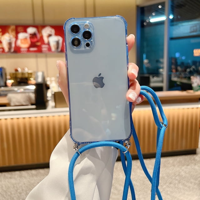 Funda de silicona líquida con correa para el cuello, carcasa con cable para OPPO A72 5G A93S A92 Reno 4 4Se Find X2 Pro Reno 7 RealmeX7 Fivean unisex