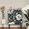 thumbnail image 5 of Navy Blue White Gold Floral Wallpaper, Vintage Floral peel and stick wallpaper, waterproof, Home Decor for Living Room, Bedroom, Bathroom, Kitchen Cabinet, Dorm Room 17.7 * 118 in, 5 of 8