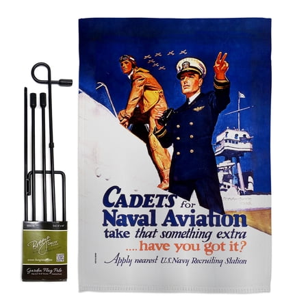 Cadets For Naval Aviation Garden Flag Set Navy 13 X18.5 Double-Sided Yard Banner