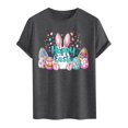 thumbnail image 4 of ZQUUVOU Men's T-Shirt Casual Short Sleeve Easter Printed Crew Neck Shirts (Gray,S), 4 of 4