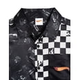 thumbnail image 6 of Hot Wheels Little Boys' Racing Button Down Shirt Black Checkerboard, 6 of 6