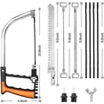 thumbnail image 4 of 8 HSS Blades, Adjustable Frame, Cuts Wood, Glass, Metal, PVC, & Tile, Portable Orange Case Included Multi-Purpose Mini Saw Set, 4 of 5