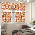 thumbnail image 2 of Maple Leaf Kitchen Curtains Valance and Tier Set of 3,Blackout Room Curtains Cafe Curtains Home Decor for Thanksgiving Holiday M, 2 of 6