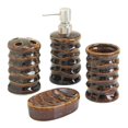 thumbnail image 1 of 3 x 3 x 6.75 in. Stony Bath Accessory Set, Brown, 1 of 1