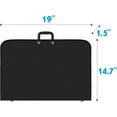 thumbnail image 2 of Spill Resistant Black Artist Portfolio A2 Size Sketching Supplies Case with Reinforcement Plate and Shoulder Strap for Students, Designers. (48x37x3.8cm), 2 of 5