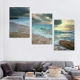 thumbnail image 4 of COMIO Canvas Wall Art Sunset Beach Blue Waves Ocean Art Large Modern Artwork Canvas Prints Contemporary Pictures Framed Ready to Hang for Home Decoration 12''x16''X3 Panels, 4 of 4