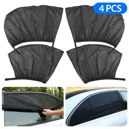 EEEkit 4Pcs/Set Car Sun Shade, Front Rear Windows Shade Mesh Sunshade Protect, Universal for All Cars SUV