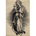 thumbnail image 1 of 24x36 gallery poster, Virgin and Child Standing on a Crescent Moon by Albrecht Durer, 1 of 1
