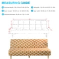 thumbnail image 2 of CHOK 2024 Futon Slipcover Armless Sofa Covers Stretch Sofa Bed Slipcover Protector Elastic (Light Gray Animal), 2 of 6