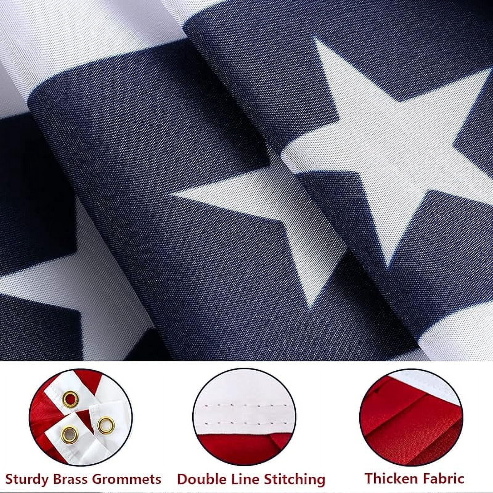 2x4 Ft American Pleated Fan Flag, Patriotic Half Fan Bunting Flag, Indoor Outdoor for 4th of July Decoration Memorial Day (Set of 5)
