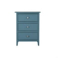 thumbnail image 2 of Noble House 3-Drawer Accent Nightstand, Bedside Table with Durable Particle Board Frame, Teal Finish, 2 of 6