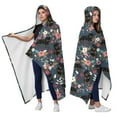 thumbnail image 2 of Wearable Blanket,Rottweiler Dog and Flower Floral Hooded Wearable Flannel Blanket for Adults & Teens,Winter Poncho Shawl Wrap Cape Cozy Anti-Pill,50"x60", 2 of 5