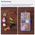 thumbnail image 5 of Joyero de plástico ajustable, rejilla de almacenamiento extraíble con compartimento, caja de almacenamiento de 3 piezas con compartimentos ajustables, para cuentas, aretes, herramientas, a, 5 of 5