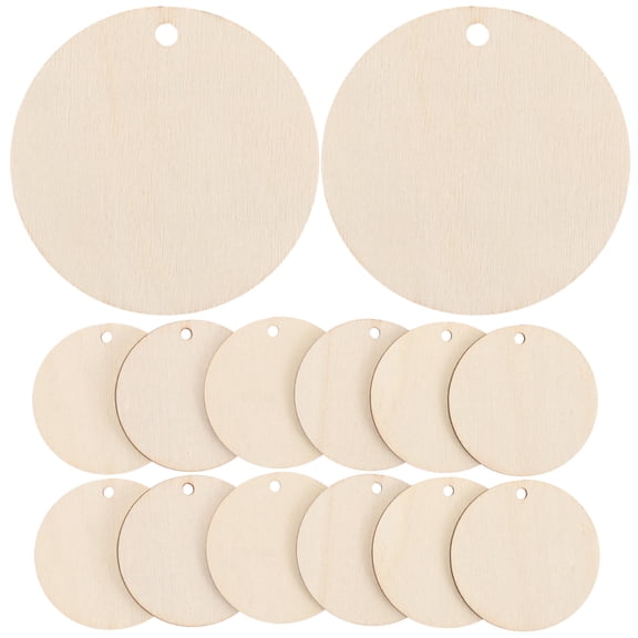 WRISTBIQUE Craft Wood Rounds Handmade 50Pcs 1.6x1.6x0.1In