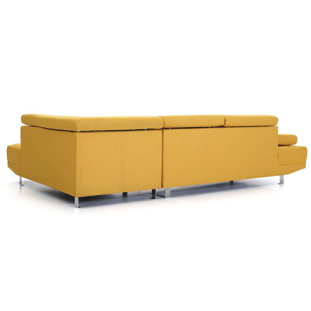 Glory Furniture Riveredge Sectional in Yellow Color
