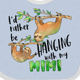 thumbnail image 4 of Inktastic Id Rather Be Hanging with My Mimi Cute Sloths Boys or Girls Baby Bib, 4 of 4