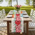 thumbnail image 4 of Table Runners 72 Inches Long Dress Scarves, Valentine's Day Farmhouse Kitchen Table Runner, Coffee Tablerunners, Red Love Heart Eucalyptus Romance Buralp 14x72 Inch, 4 of 9