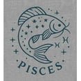 thumbnail image 2 of Pisces Zodiac Fish With Glitter Adult Heather Gray Long Sleeve Hoodie-XL, 2 of 6