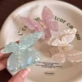 thumbnail image 7 of Misterolina Fairy Butterfly Hair Claw Acetate Crab Hair Fluffy Sweet Princess Hair Clip, 7 of 7