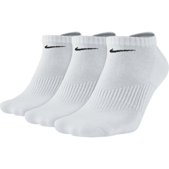 Unisex Nike Performance Cushion No-Show Training Sock (3 Pair) (White, Medium)