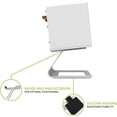 thumbnail image 2 of SE2 Elevated Desktop Speaker Stands for Small Speakers & Compact Studio Monitors | 3.8 Inch Tall | Damping Silicone Padding | Pair | White, 2 of 8