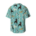 thumbnail image 2 of Xecao offers the Cute Dog for Men's Casual Short-sleeved Shirt, a button-up collared shirt with a pocket, perfect for beach vacations and yacht travel in the XX-Large size., 2 of 7